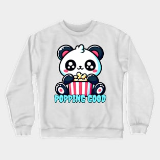 Popcorn panda for movie lovers Crewneck Sweatshirt